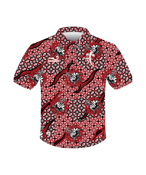 Mens 5K Eco Sub Full Button Polo Shirts (Batik) – Singapore Wanderers